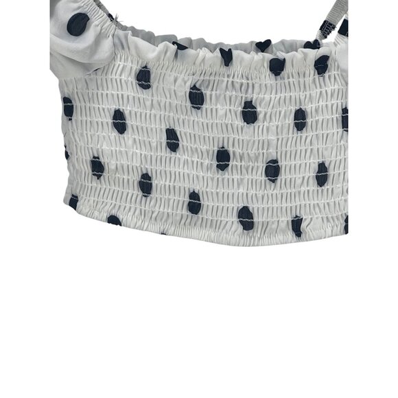 NOVAKids Polka Dot Off-Shoulder Toddler Top Size 2 White Black Smocked Birthday - Picture 11 of 11